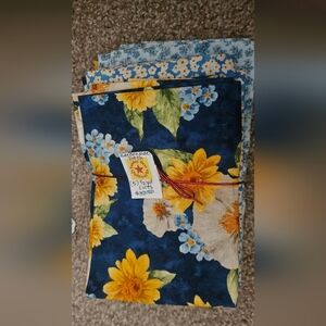 Floral Fabric Bundle with Sunflower Design 5 Of .5 Yard Bundle